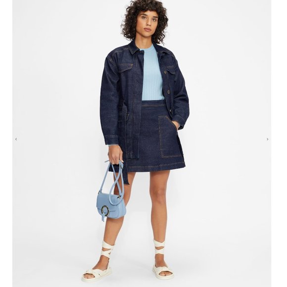 Ted Baker Bubless Extreme Sleeve Knit Sweater light blue size 1 nwt - Picture 2 of 13